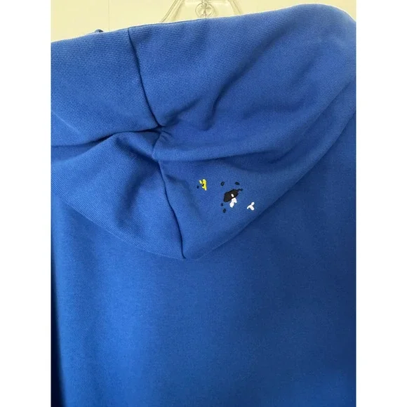 Nike Standard Issue Splatter FleeceHoodie Mens Size L Game Royal Blue DM8007